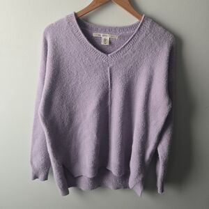 Max Studio Lavender Purple Fuzzy Sweater Size M